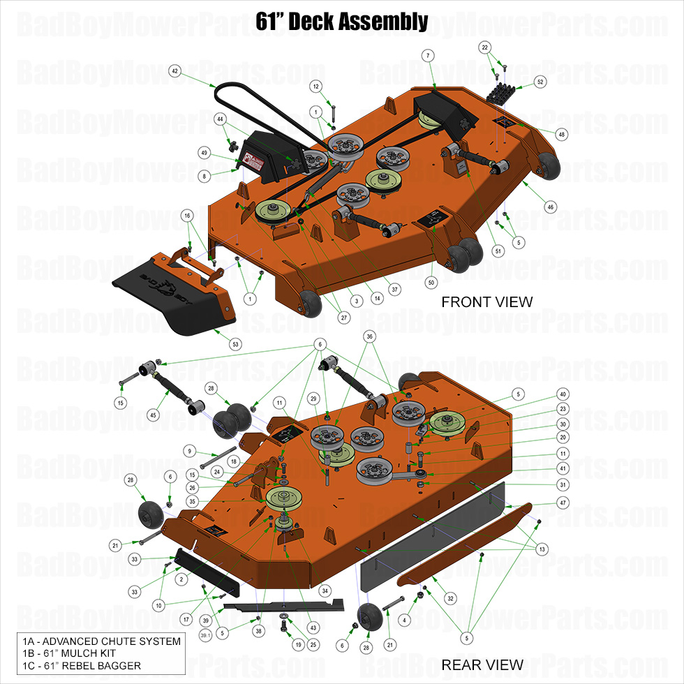 2025 Rebel & Rebel X - 61" Deck Assembly